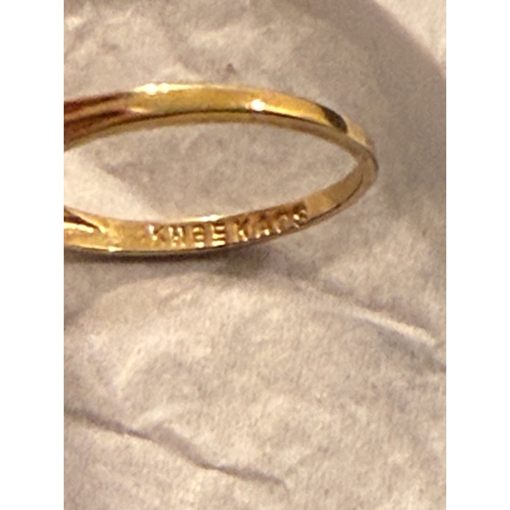 Vintage Signed Krementz 14K HGE Cultured Pearl Ring Size 5.75 Retro Cocktail - Picture 10 of 11